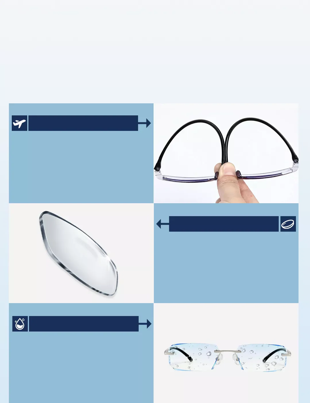 Lentes Multifocales Progresivas Anti Luz Azul UV400 – Ultraligeras y Fotocromáticas